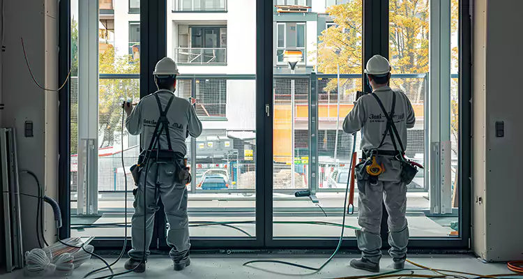 Patio Door Glass Replacement with Built-In Blinds in San Bruno, CA
