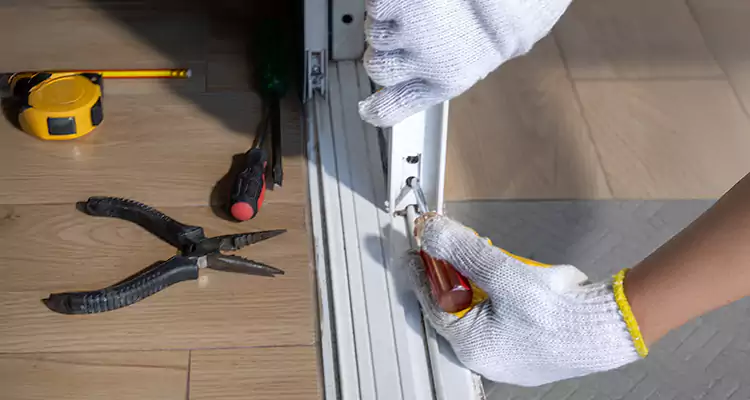 Backyard Sliding Door Track Repair in San Bruno, CA